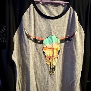 Rebellious One Gray Tee with Black Trim